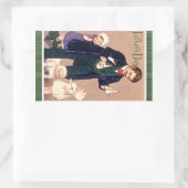 ヴィンテージ父の日 長方形シール (バッグ)