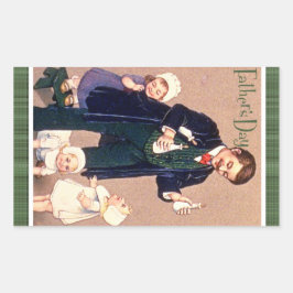 ヴィンテージ父の日 長方形シール