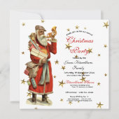 ヴィンテージ父エレガントクリスマスパーティの招待状 招待状 (正面)