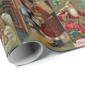 ヴィンテージ父カラフルクリスマス・コラージュ ラッピングペーパー (ロールコーナー)