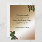 ヴィンテージ父クリスマスとトナカイ シーズンカード (裏面)