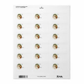 ヴィンテージ父クリスマスと子供の贈り物ラベル ラベル (フルシート)