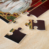 ヴィンテージ父クリスマスと子供 ジグソーパズル (側面)