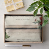 ヴィンテージ父クリスマスと音楽のデコページ 薄葉紙 (ギフト)