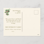 ヴィンテージ父クリスマスオンロバおもちゃ シーズンポストカード (裏面)