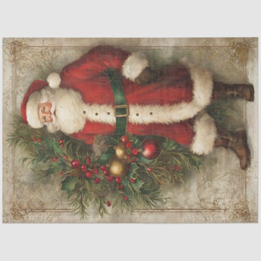 ヴィンテージ父クリスマスサンタデクペエレガントージ 薄葉紙 (正面)
