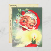 ヴィンテージ父クリスマスポストカード シーズンポストカード (正面/裏面)