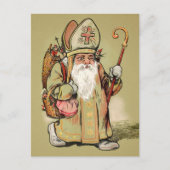 ヴィンテージ父クリスマスポストカード ポストカード (正面)