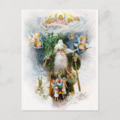 ヴィンテージ父クリスマス シーズンポストカード (正面)