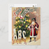 ヴィンテージ父クリスマス ポストカード (正面/裏面)