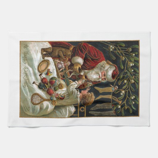 ヴィンテージ父与えクリスマスの贈り物 キッチンタオル (横)