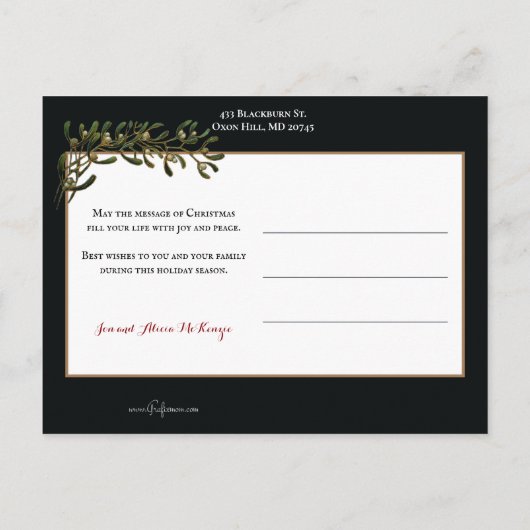 ヴィンテージ父与えクリスマスの贈り物 ポストカード (裏面)