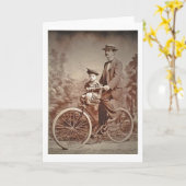 ヴィンテージ父及び子 カード (黄色い花)