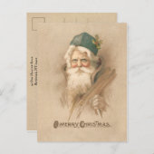 ヴィンテージ父芸術的クリスマスポートレート ポストカード (正面/裏面)