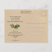 ヴィンテージ父芸術的クリスマスポートレート ポストカード (裏面)