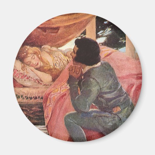 ヴィンテージ版『眠れる森の美女』by Jessie Willcox Smith マグネット (正面)