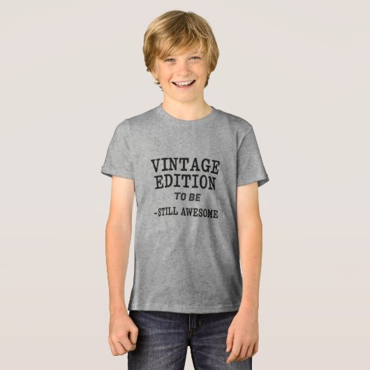 ヴィンテージ版[誕生年] – 静止素晴らし トライブレンドＴシャツ (正面全面)
