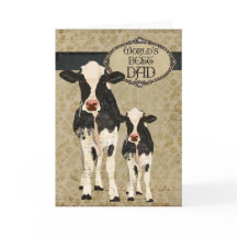 ヴィンテージ牛の父の日札