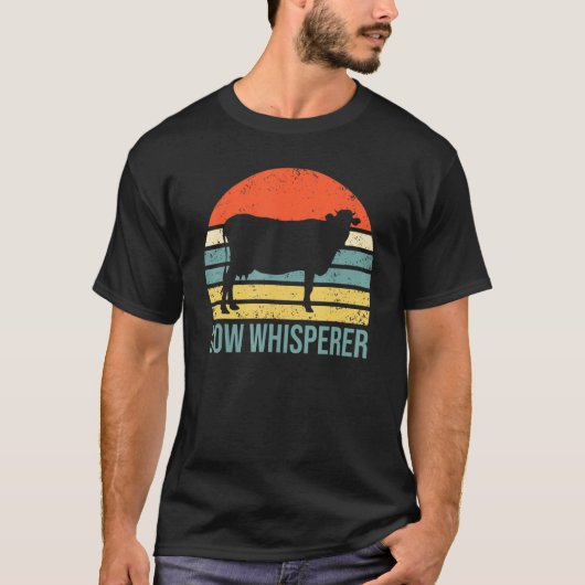 ヴィンテージ牛の牛語り手 Tシャツ (正面)