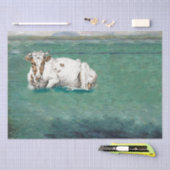 ヴィンテージ牛の牧草地デクページティッシュペーパー 薄葉紙 (クラフト)