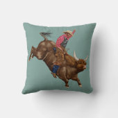 ヴィンテージ牛カウボーイ クッション (裏面)