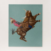 ヴィンテージ牛カウボーイ ジグソーパズル (縦)