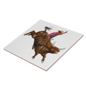 ヴィンテージ牛カウボーイ タイル (側面)