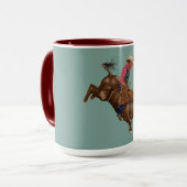 ヴィンテージ牛カウボーイ マグカップ (正面左)