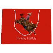 ヴィンテージ牛カウボーイ ラージペーパーバッグ (正面)