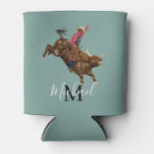 ヴィンテージ牛カウボーイ 缶クーラー (正面)