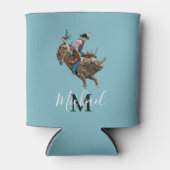 ヴィンテージ牛カウボーイ 缶クーラー (正面)