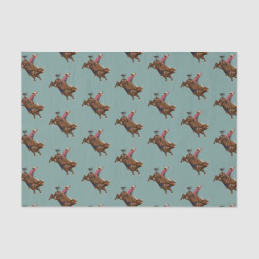 ヴィンテージ牛カウボーイ 薄葉紙 (正面)