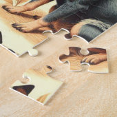 ヴィンテージ牛シームレス ジグソーパズル (側面)