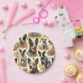 ヴィンテージ牛シームレス ペーパープレート (パーティー)