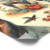 ヴィンテージ牛シームレス ポスター (角)