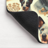 ヴィンテージ牛シームレス マウスパッド (コーナー)