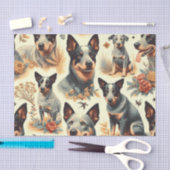 ヴィンテージ牛シームレス 薄葉紙 (クラフト)