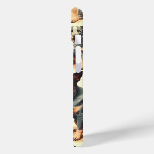 ヴィンテージ牛シームレス Case-Mate iPhoneケース (裏面 / 左)