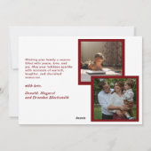 ヴィンテージ牛メリークリスマスハッピーニューイヤーカード シーズンカード (裏面)