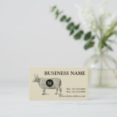 ヴィンテージ牛毛布モノグラム名刺 名刺 (スタンド正面)