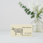 ヴィンテージ牛福祉毛布の名刺 名刺 (スタンド正面)