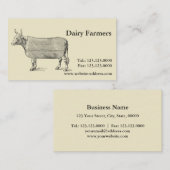 ヴィンテージ牛福祉毛布の名刺 名刺 (正面/裏面)