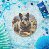 ヴィンテージ牛絵画犬 ペーパープレート (パーティー)