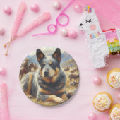 ヴィンテージ牛絵画犬 ペーパープレート (パーティー)