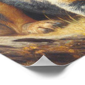 ヴィンテージ牛絵画犬 ポスター (角)