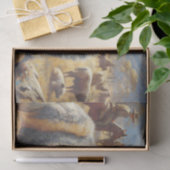 ヴィンテージ牛絵画犬 薄葉紙 (ギフト)