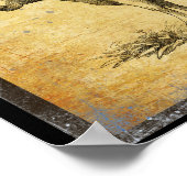 ヴィンテージ牛肉切欠図 ポスター (角)