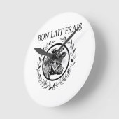 ヴィンテージ牛 ラウンド壁時計 (傾斜)