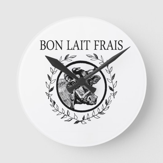 ヴィンテージ牛 ラウンド壁時計 (正面)