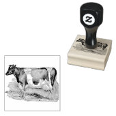 ヴィンテージ牛 ラバースタンプ (押印)
